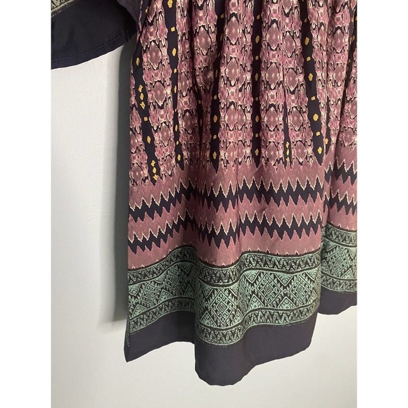 Steezyer Tribal Boho Dress Teal Navy Rose Pink Size Small - Picture 4 of 6